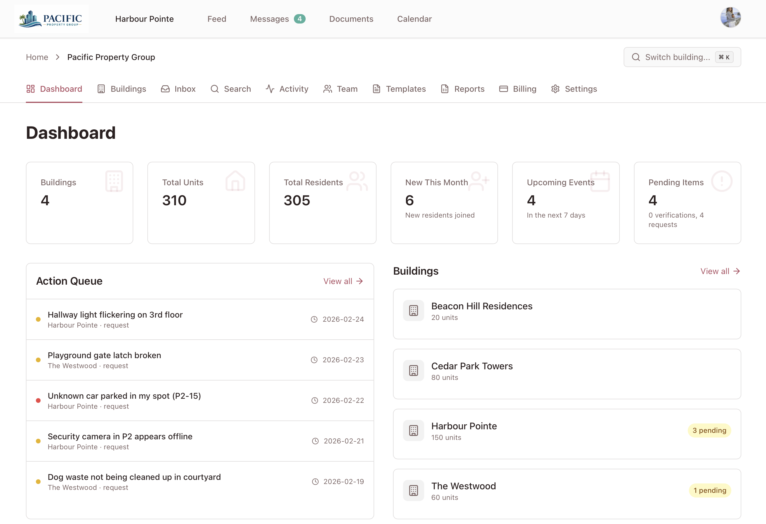 PMC portfolio dashboard